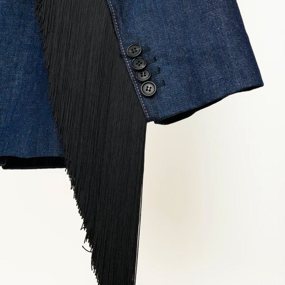 Prada AW/20 Denim Fringe Blazer - Picture 9 of 16